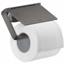 Axor Universal Accessories Toilet Roll Holder With Cover - Brushed Black Chrome - 42836340