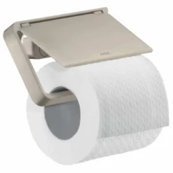 Axor Universal Accessories Toilet Roll Holder With Cover - Brushed Nickel - 42836820