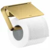 Axor Universal Accessories Toilet Roll Holder With Cover - Polished Gold Optic - 42836990
