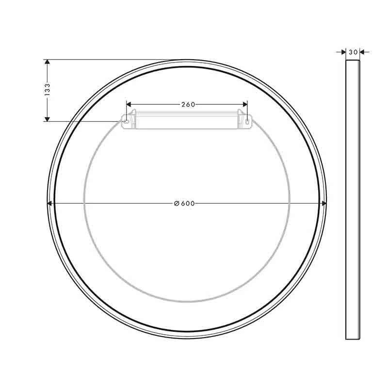 Axor Universal Circular Wall Mirror - Chrome - 42848000 3 Axor Universal Circular Wall Mirror - Chrome - 42848000 - Image 3