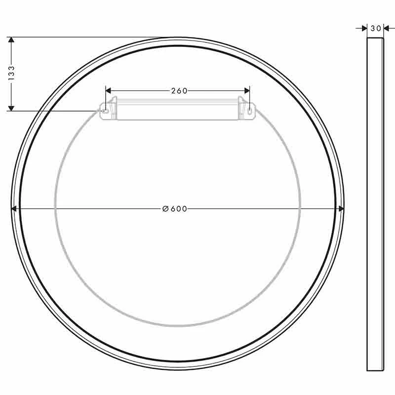 Axor Universal Circular Wall Mirror - Matt Black - 42848670 3 Axor Universal Circular Wall Mirror - Matt Black - 42848670 - Image 3