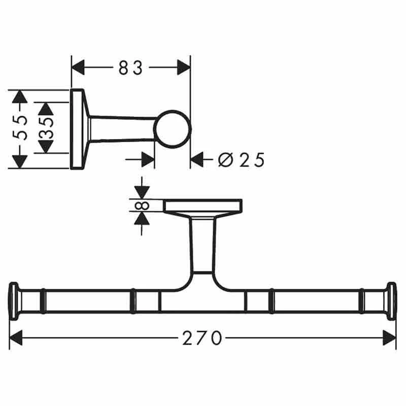Axor Universal Circular Toilet Paper Holder Double - Matt Black - 42857670 2 Axor Universal Circular Toilet Paper Holder Double - Matt Black - 42857670 - Image 2