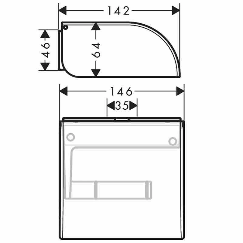 Axor Universal Circular Toilet Paper Holder With Cover - Chrome - 42858000 2 Axor Universal Circular Toilet Paper Holder With Cover - Chrome - 42858000 - Image 2