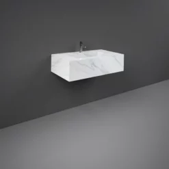 RAK Ceramics Precious 800mm Wall Mounted Counter Wash Basin With 1th In Carrara - PRECT08347100A