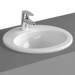 Vitra S20 53cm Countertop Basin Oval, 1 Tap Hole - Basin Only