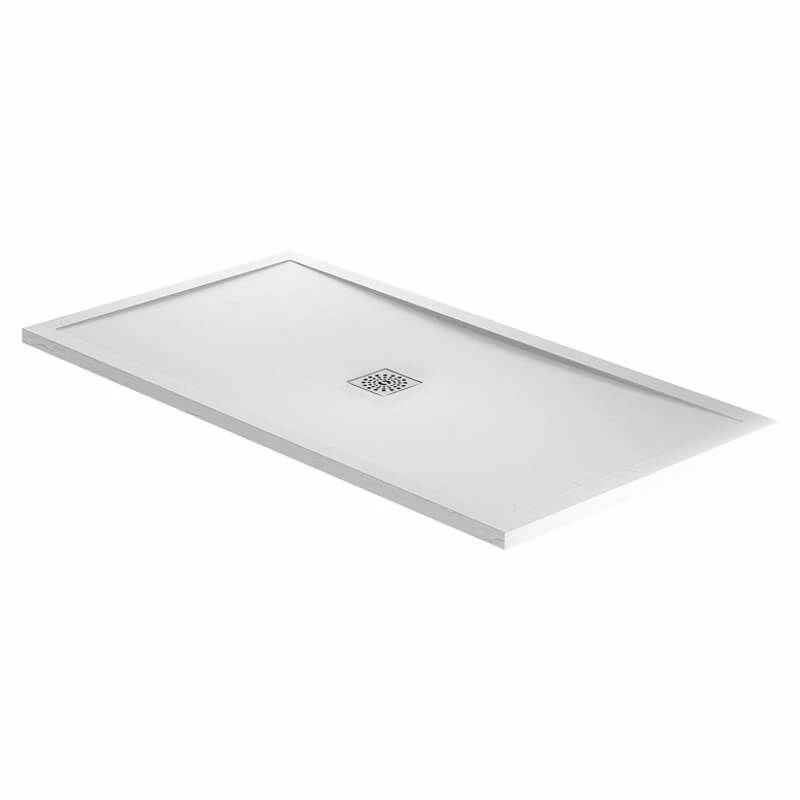 April Waifer Rectangular Slate Effect Shower Tray - White - 1200 X 760mm - 558/000 1 April Waifer Rectangular Slate Effect Shower Tray - White - 1200 X 760mm - 558/000