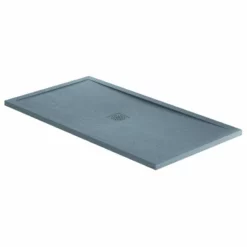 April Waifer Rectangular Slate Effect Shower Tray - Grey - 1200 X 800mm - 559/444