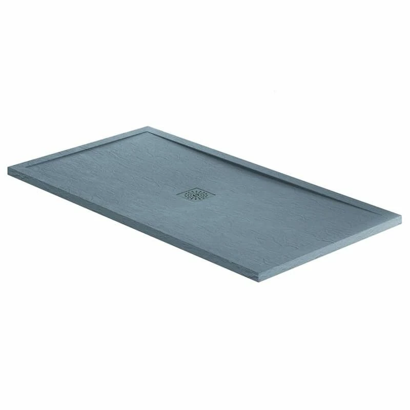 April Waifer Rectangular Slate Effect Shower Tray - Grey - 1600 X 900mm - 572/444 1 April Waifer Rectangular Slate Effect Shower Tray - Grey - 1600 X 900mm - 572/444