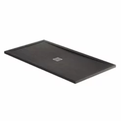 April Waifer Rectangular Slate Effect Shower Tray - Black - 1700 X 760mm - 574/999