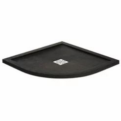 April Waifer Quadrant Slate Effect Shower Tray 800mm - Black - 585/999
