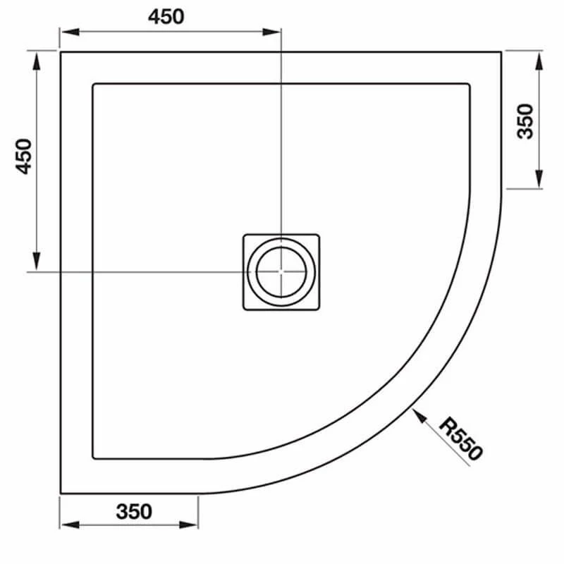 April Waifer Quadrant Slate Effect Shower Tray 900mm - Black - 586/999 2 April Waifer Quadrant Slate Effect Shower Tray 900mm - Black - 586/999 - Image 2