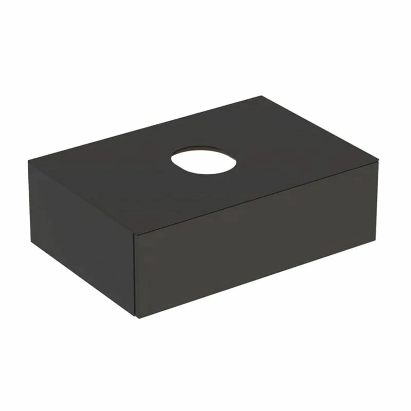 Geberit Variform 750mm Cabinet For Lay-On Washbasin 1 Drawer Shelf Surface & Trap - Lava - 501.160.00.1 1 Geberit Variform 750mm Cabinet For Lay-On Washbasin 1 Drawer Shelf Surface & Trap - Lava - 501.160.00.1