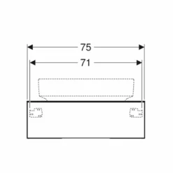 Geberit Variform 750mm Cabinet For Lay-On Washbasin 1 Drawer Shelf Surface & Trap - Dark Hickory - 501.162.00.1 6 Geberit Variform 750mm Cabinet For Lay-On Washbasin 1 Drawer Shelf Surface & Trap - Dark Hickory - 501.162.00.1 -IDEAL STANDARD Shop 5 0 501.162.00.1 dimensions