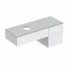 Geberit Variform 1350mm Cabinet For Lay-On Washbasin 3 Drawers Shelf Surface & Trap - White - 501.189.00.1
