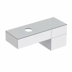 Geberit Variform 1350mm Cabinet For Lay-On Washbasin 3 Drawers Shelf Surface & Trap - White - 501.189.00.1