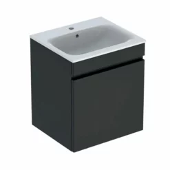 Geberit Renova Plan 550mm Slim Rim Vanity Basin & Basin Unit - Lava - 501.914.JK.1