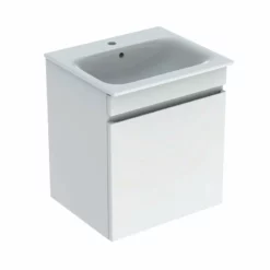Geberit Renova Plan 600mm Slim Rim Vanity Basin & Basin Unit - White - 501.915.01.1