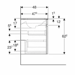 Geberit Renova Plan 600mm Slim Rim Vanity Basin & Basin Unit - Hickory - 501.915.JR.1 5 Geberit Renova Plan 600mm Slim Rim Vanity Basin & Basin Unit - Hickory - 501.915.JR.1 -IDEAL STANDARD Shop 5 0 501.915.jr .1 dimensions2