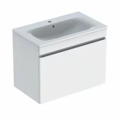 Geberit Renova Plan 800mm Slim Rim Vanity Basin & Basin Unit - White - 501.916.01.1