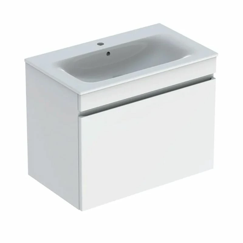 Geberit Renova Plan 800mm Slim Rim Vanity Basin & Basin Unit - White - 501.916.01.1 1 Geberit Renova Plan 800mm Slim Rim Vanity Basin & Basin Unit - White - 501.916.01.1