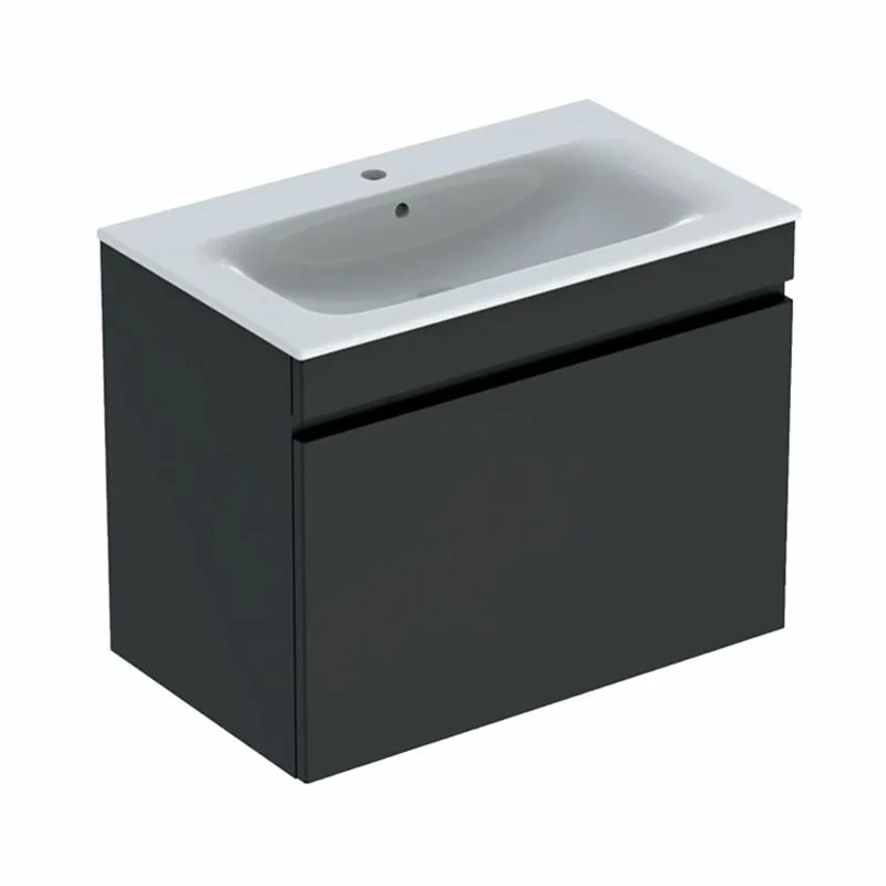 Geberit Renova Plan 800mm Slim Rim Vanity Basin & Basin Unit - Lava - 501.916.JK.1 1 Geberit Renova Plan 800mm Slim Rim Vanity Basin & Basin Unit - Lava - 501.916.JK.1