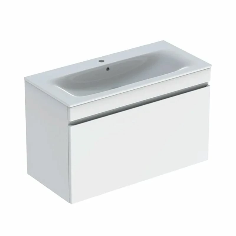 Geberit Renova Plan 1000mm Slim Rim Vanity Basin & Basin Unit - White - 501.917.01.1 1 Geberit Renova Plan 1000mm Slim Rim Vanity Basin & Basin Unit - White - 501.917.01.1
