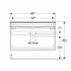 Geberit Renova Plan 1000mm Slim Rim Vanity Basin & Basin Unit - Hickory - 501.917.JR.1 6 Geberit Renova Plan 1000mm Slim Rim Vanity Basin & Basin Unit - Hickory - 501.917.JR.1 -IDEAL STANDARD Shop 5 0 501.917.jr .1 dimensions1