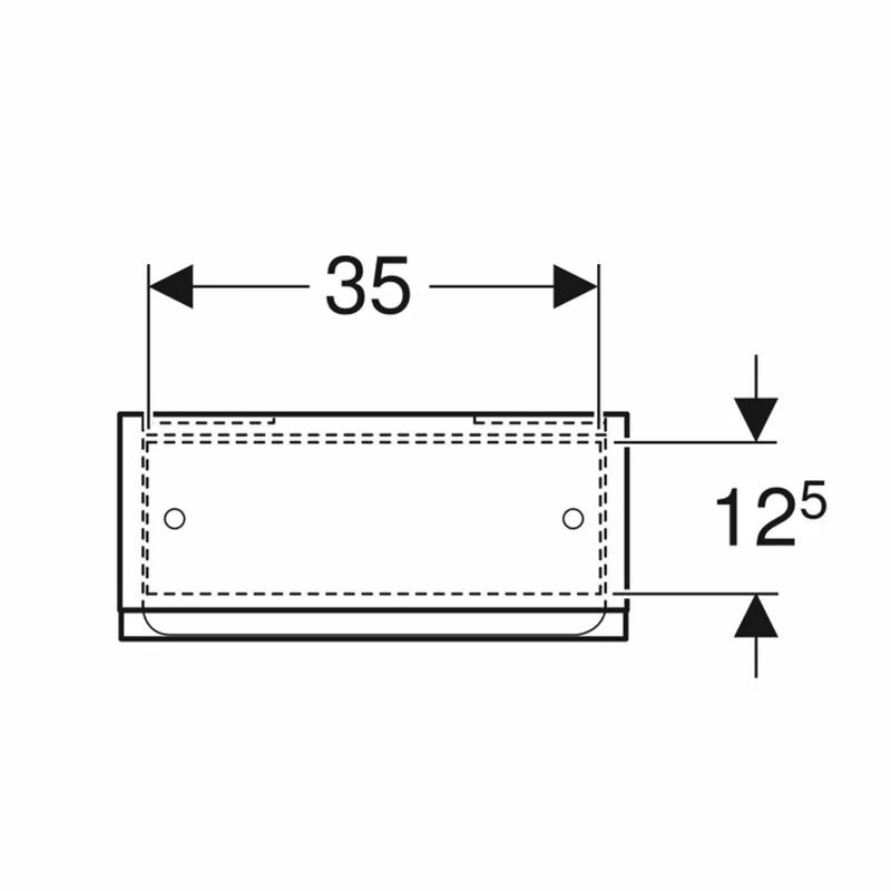 Geberit Renova Plan 70cm High Level Bathroom Cabinet - Textured Foil - Light Hickory - 501.920.00.1 2 Geberit Renova Plan 70cm High Level Bathroom Cabinet - Textured Foil - Light Hickory - 501.920.00.1 - Image 2