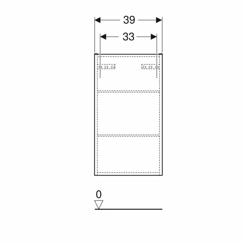 Geberit Renova Plan 70cm High Level Bathroom Cabinet - Gloss - White - 501.920.01.1 3 Geberit Renova Plan 70cm High Level Bathroom Cabinet - Gloss - White - 501.920.01.1 - Image 3