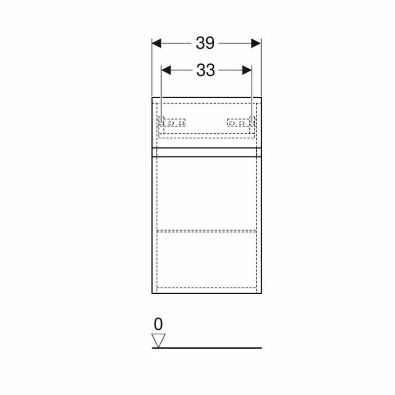 Geberit Renova Plan 70cm Low Level Bathroom Cabinet - Textured Foil - Hickory - 501.921.JR.1 3 Geberit Renova Plan 70cm Low Level Bathroom Cabinet - Textured Foil - Hickory - 501.921.JR.1 - Image 3