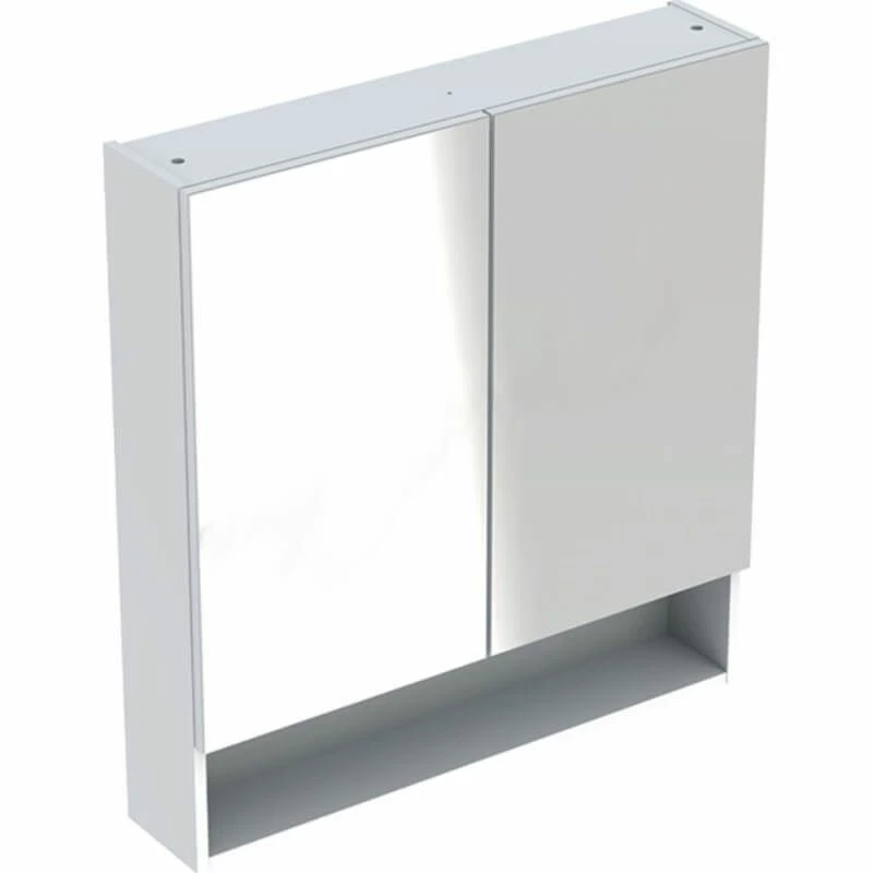 Geberit Selnova Square 2 Doors Mirror Cabinet 588mm - White - 501.264.00.1 1 Geberit Selnova Square 2 Doors Mirror Cabinet 588mm - White - 501.264.00.1