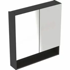 Geberit Selnova Square 2 Doors Mirror Cabinet 588mm - Lava - 501.265.00.1