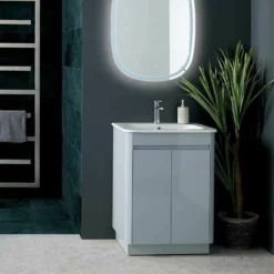 Calypso Sora 600 Floor Standing Vanity Unit - Misty Gloss - 4767 -IDEAL STANDARD Shop 600 fs lifestyle
