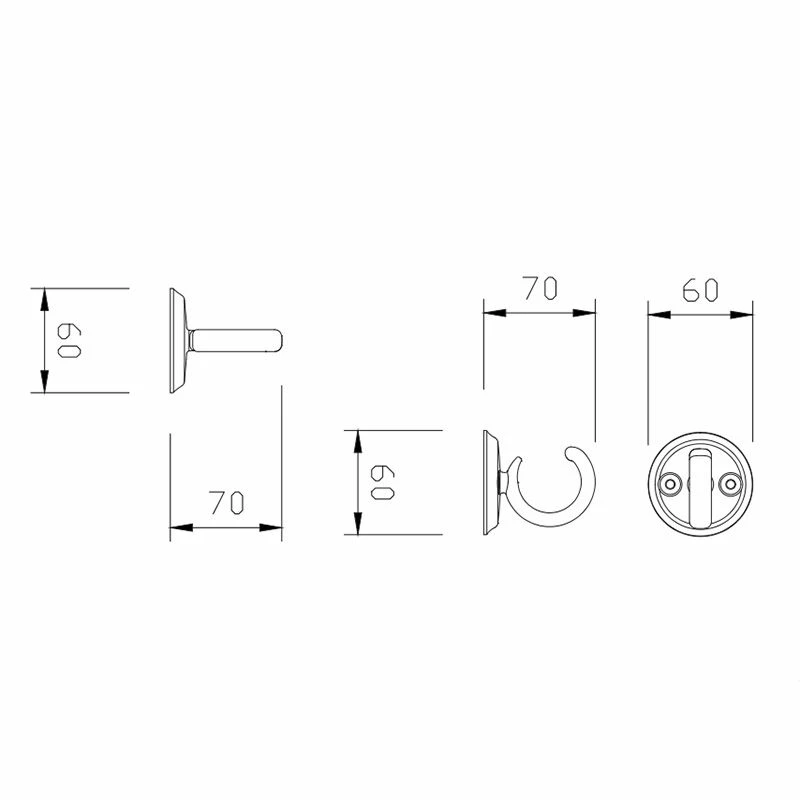 Miller Stockholm Single Hook Chrome - 611C 1 Miller Stockholm Single Hook Chrome - 611C