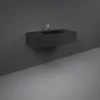RAK Ceramics Precious 1000mm Wall Mounted Counter Wash Basin With 0th In Uni Dark Black - PRECT10347105A0