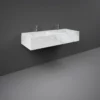RAK Ceramics Precious 1200mm Wall Mounted Counter Wash Basin With 0th In Carrara - PRECT12347100A0