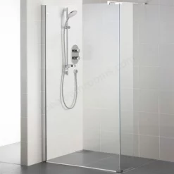 Ideal Standard SYNERGY Wetroom Panel IdealClean 8MM Glass 300mm Bright Silver Frame - L6228EO