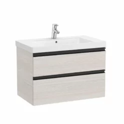 Roca Domi Unik 800mm Basin + Washbasin Unit 2 Drawers - Nordic Ash - 851546434