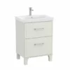 Roca Romea 600mm Unik 2 Drawer Basin Unit & Basin - Matte White - 851581415