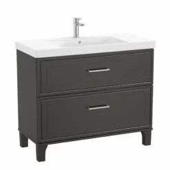 Roca Romea 1000mm Unik 2 Drawer Basin Unit & Basin - Matte Dark Grey - 851583417