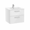 Roca Victoria Unik 600mm 2 Drawer Basin Unit & Basin - Gloss White - 851592806