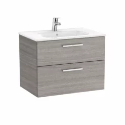 Roca Victoria Unik 700mm 2 Drawer Basin Unit & Basin - City Oak - 851593402
