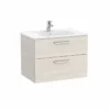 Roca Victoria Unik 700mm 2 Drawer Basin Unit & Basin - Nordic Ash - 851593434