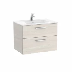 Roca Victoria Unik 700mm 2 Drawer Basin Unit & Basin - Nordic Ash - 851593434