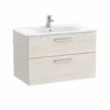 Roca Victoria Unik 800mm 2 Drawer Basin Unit & Basin - Nordic Ash - 851594434