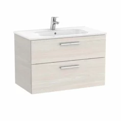 Roca Victoria Unik 800mm 2 Drawer Basin Unit & Basin - Nordic Ash - 851594434