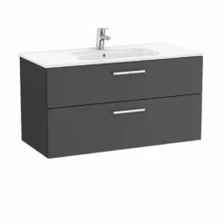 Roca Victoria Unik 1000mm 2 Drawer Basin Unit & Basin - Anthracite Grey - 851595153