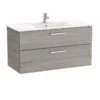 Roca Victoria Unik 1000mm 2 Drawer Basin Unit & Basin - City Oak - 851595402