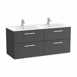 Roca Victoria Unik 1200mm 4 Drawer Basin Unit & Basin - Anthracite Grey - 851599153