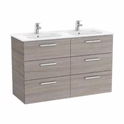 Roca Victoria Unik 1200mm 6 Drawer Basin Unit & Basin - City Oak - 851601402